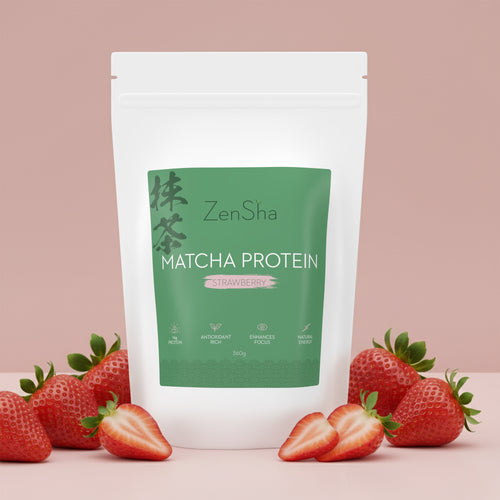ZenSha - Strawberry Matcha Protein Powder