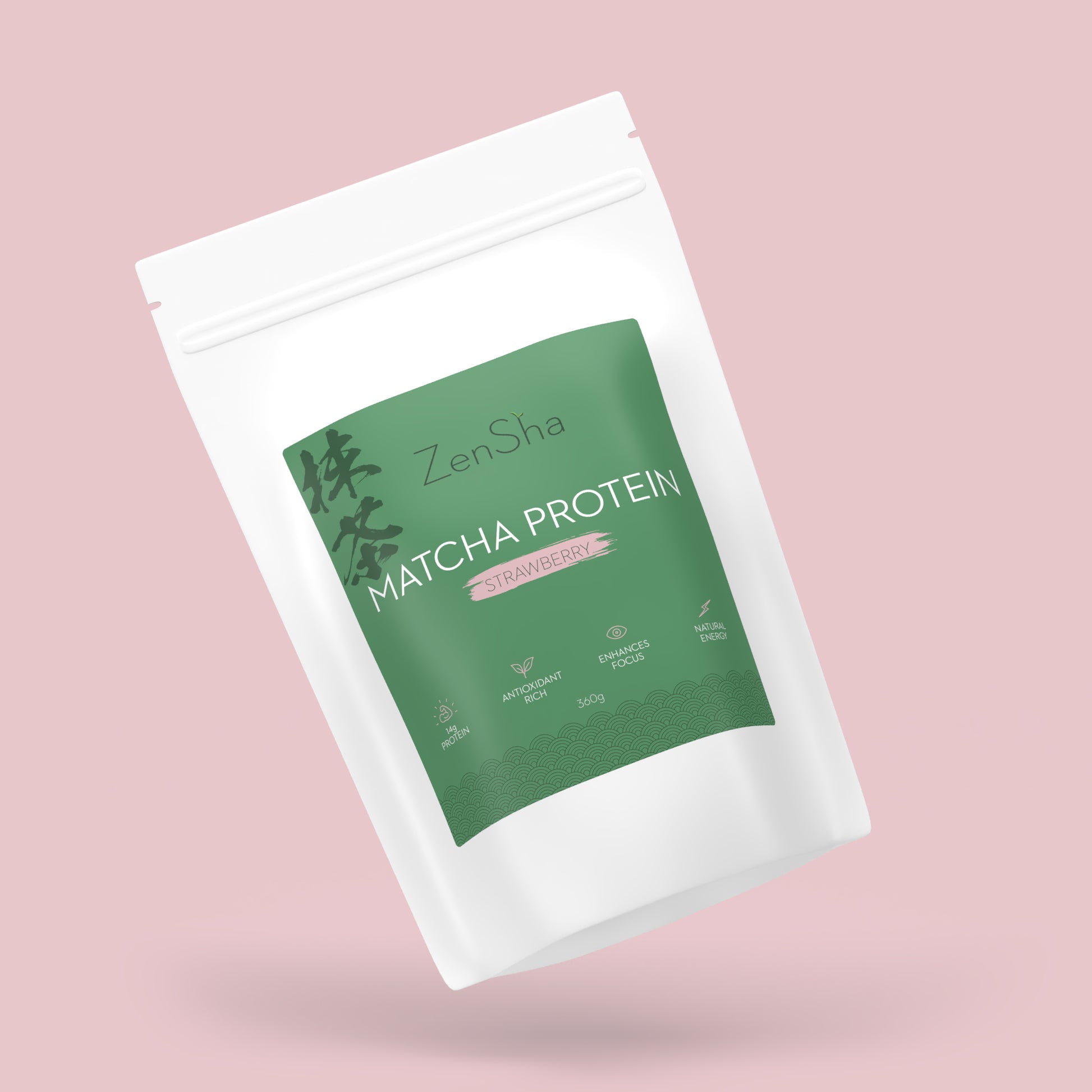 ZenSha - Strawberry Matcha Protein Powder