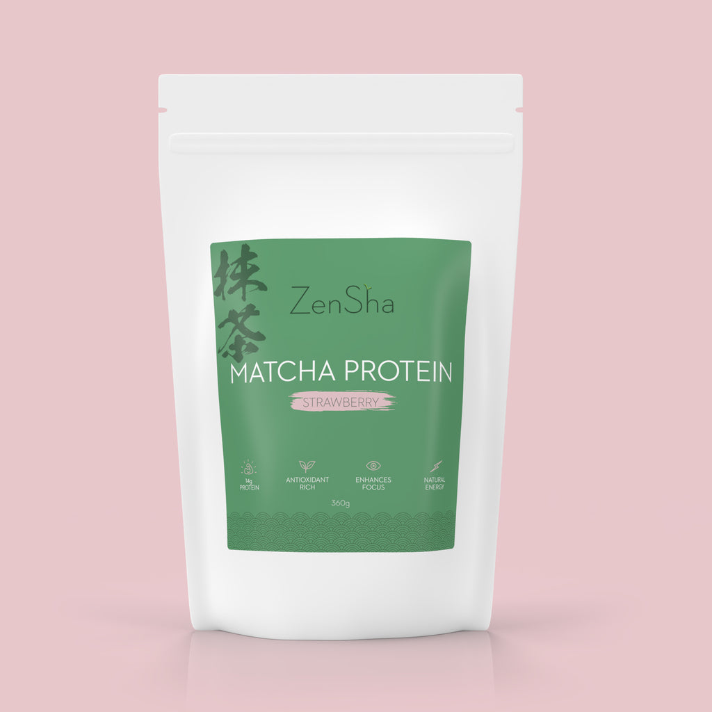 ZenSha - Strawberry Matcha Protein Powder